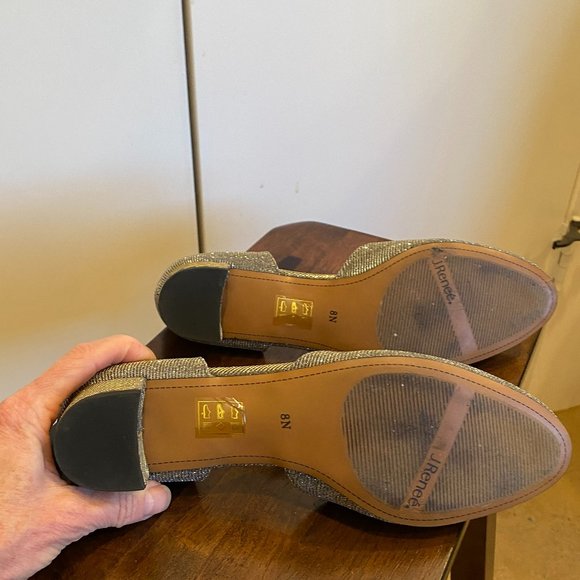 J. Renee Charolette Pump in Pewter Glitter Fabric, Size 8 Narrow. - Picture 2 of 5